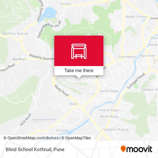 Blind School Kothrud map