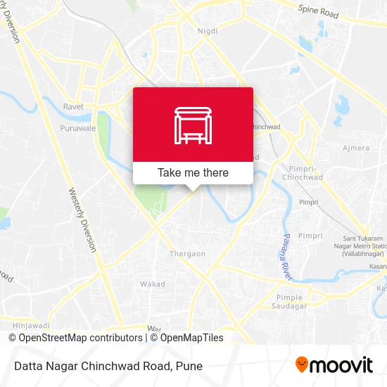 Datta Nagar Chinchwad Road map