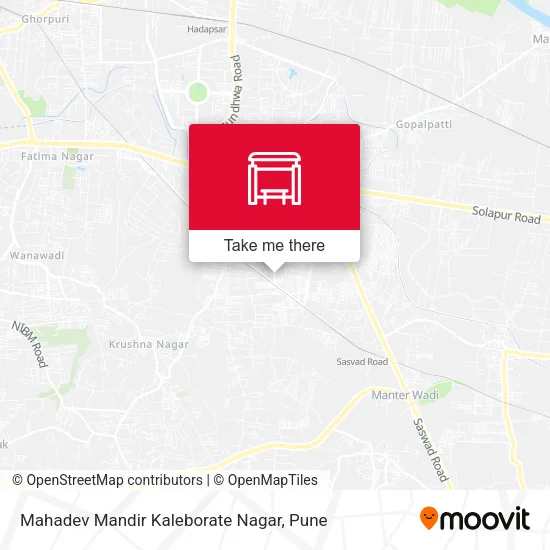 Mahadev Mandir Kaleborate Nagar map