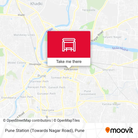 Pune Station (Towards Nagar Road) map