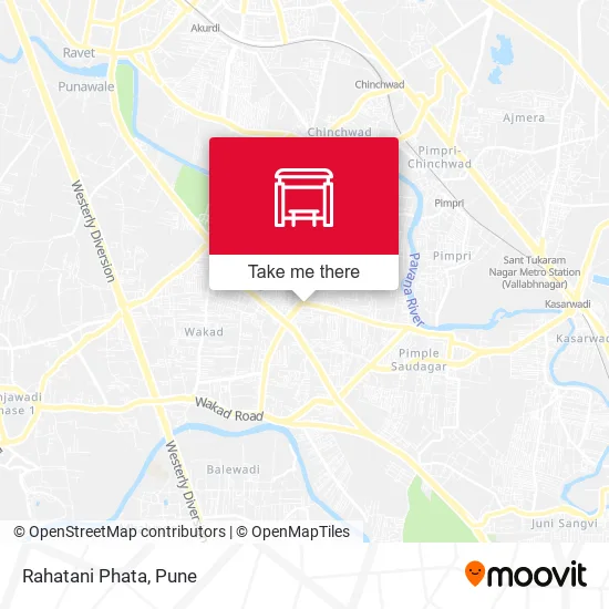 Rahatani Phata map