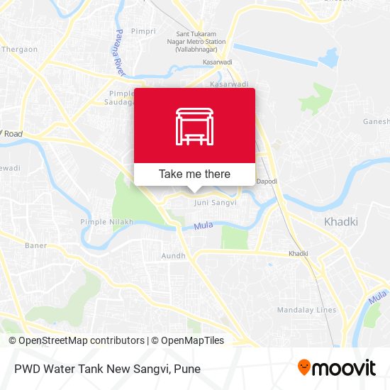 PWD Water Tank New Sangvi map
