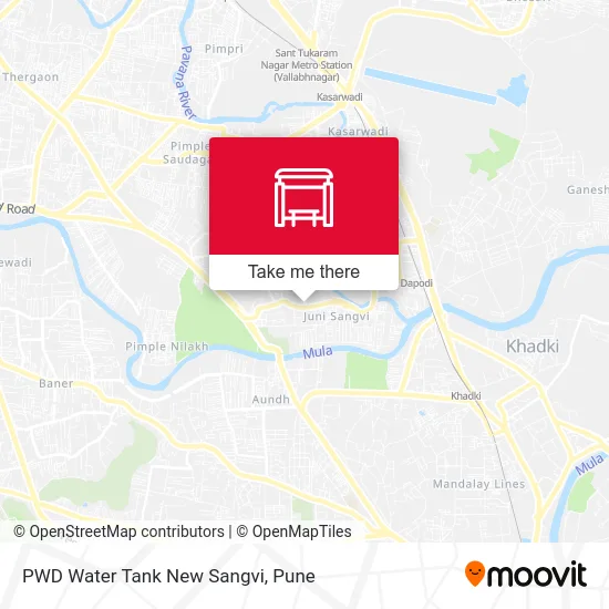 PWD Water Tank New Sangvi map