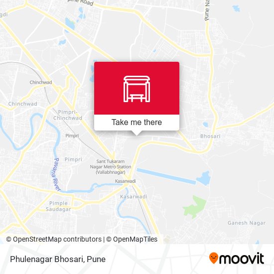 Phulenagar Bhosari map