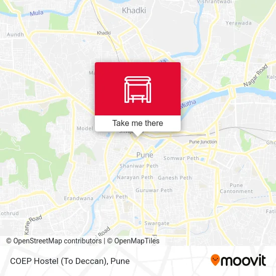 COEP Hostel (To Deccan) map