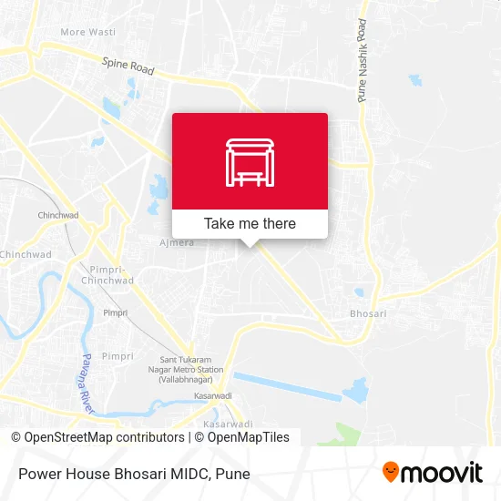 Power House Bhosari MIDC map