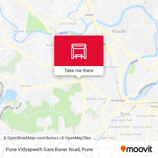 Pune Vidyapeeth Gate Baner Road map