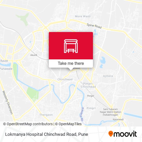 Lokmanya Hospital Chinchwad Road map