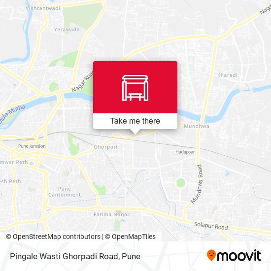 Pingale Wasti Ghorpadi Road map