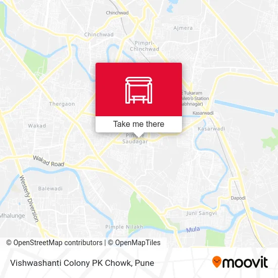 Vishwashanti Colony PK Chowk map