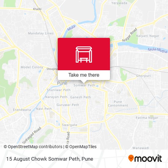 15 August Chowk Somwar Peth map