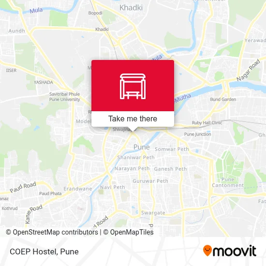 COEP Hostel map