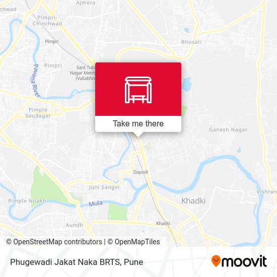 Phugewadi Jakat Naka BRTS map