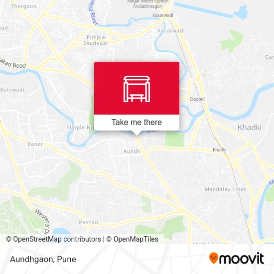 Aundhgaon map