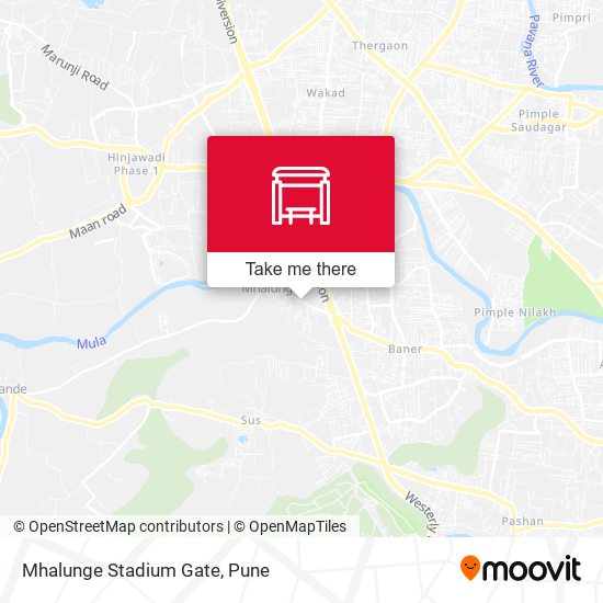 Mhalunge Stadium Gate map