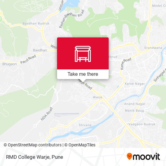 RMD College Warje map