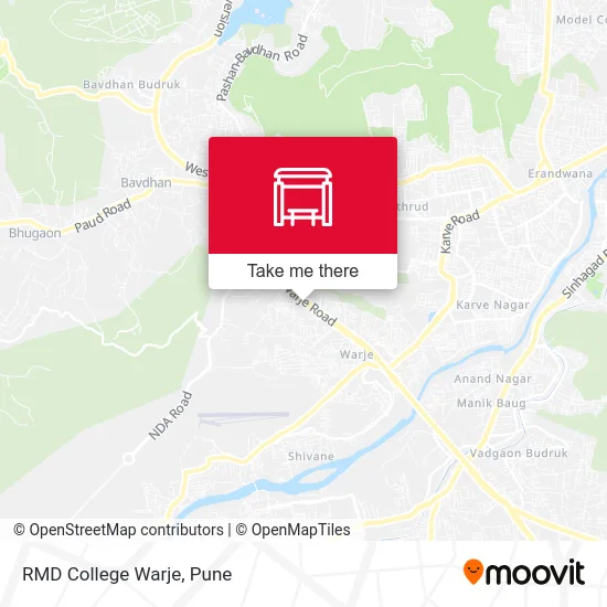 RMD College Warje map