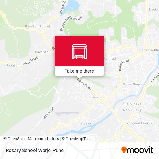 Rosary School Warje map