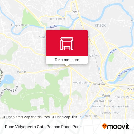 Pune Vidyapeeth Gate Pashan Road map