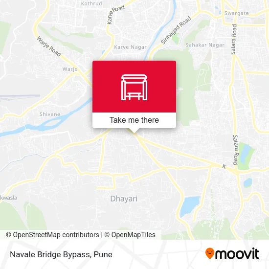 Navale Bridge Bypass map