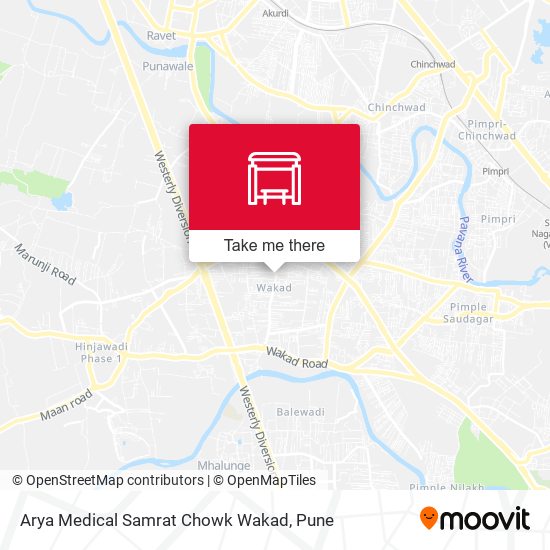 Arya Medical Samrat Chowk Wakad map