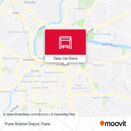 Pune Station Depot map