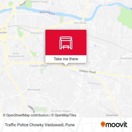 Traffic Police Chowky Vaiduwadi map