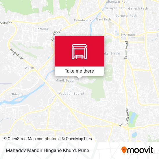 Mahadev Mandir Hingane Khurd map