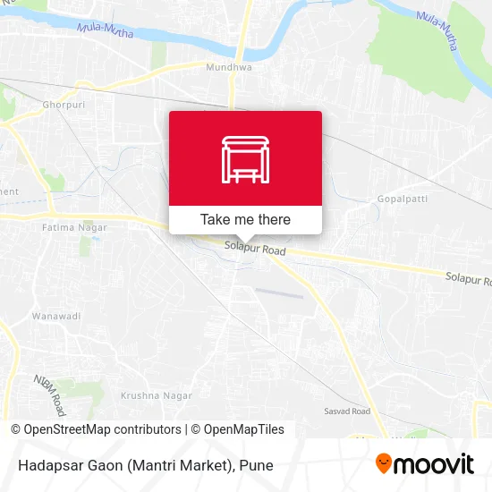 Hadapsar Gaon (Mantri Market) map