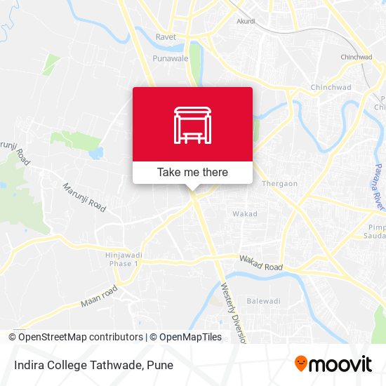 Indira College Tathwade map