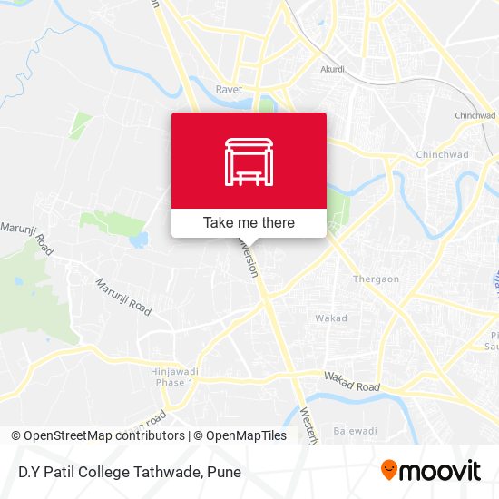 D.Y Patil College Tathwade map