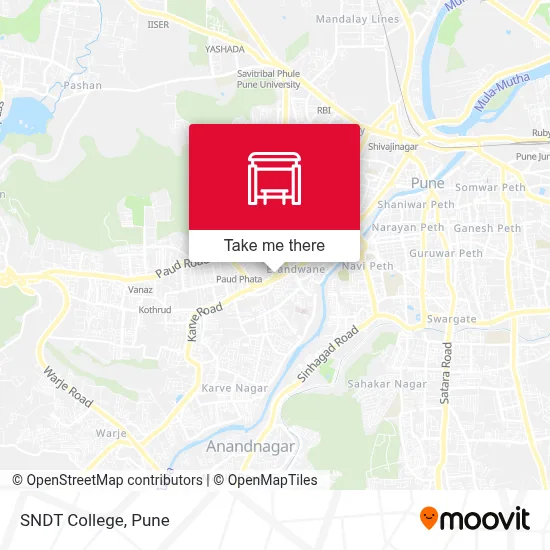 SNDT College map