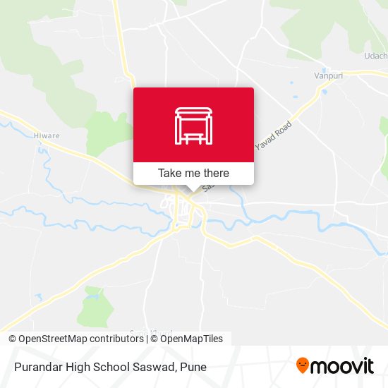 Purandar High School Saswad map