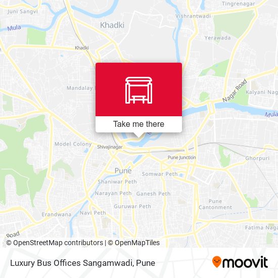 Luxury Bus Offices Sangamwadi map