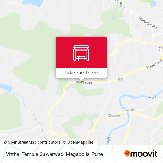 Vitthal Temple Gawarwadi Megapolis map