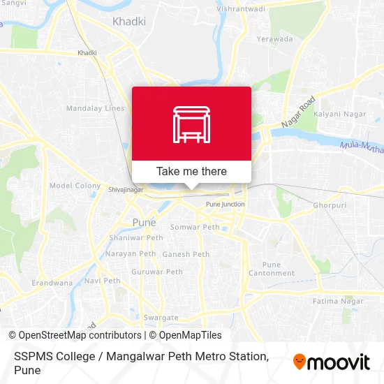 SSPMS College / Mangalwar Peth Metro Station map