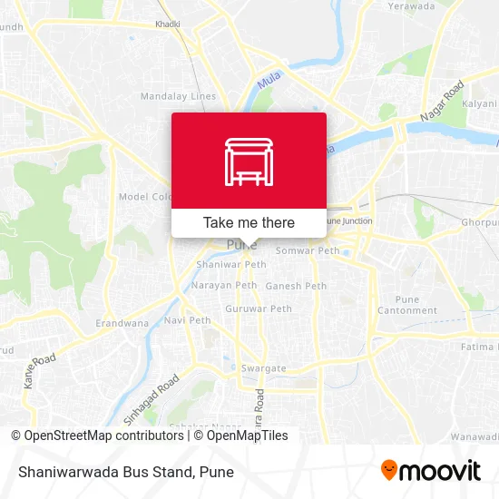 Shaniwarwada Bus Stand map