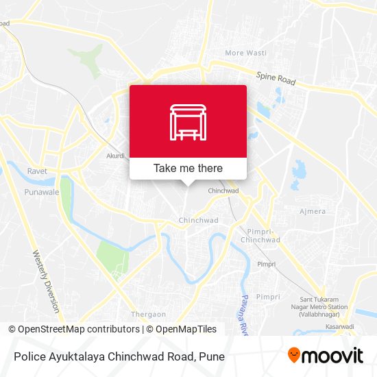 Police Ayuktalaya Chinchwad Road map