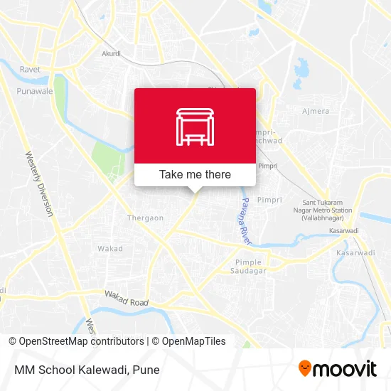 MM School Kalewadi map