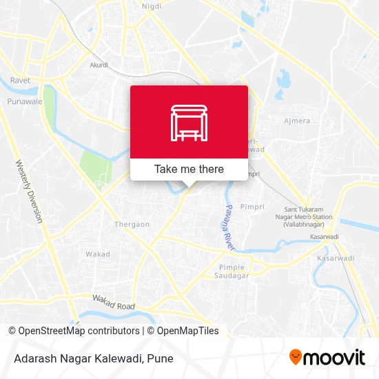 Adarash Nagar Kalewadi map
