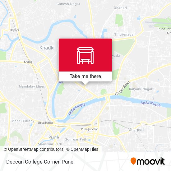 Deccan College Corner BRTS map