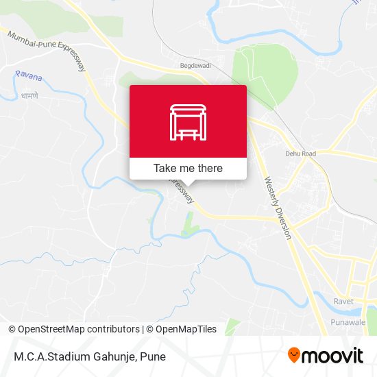 M.C.A.Stadium Gahunje map