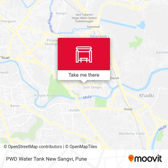 PWD Water Tank New Sangvi map