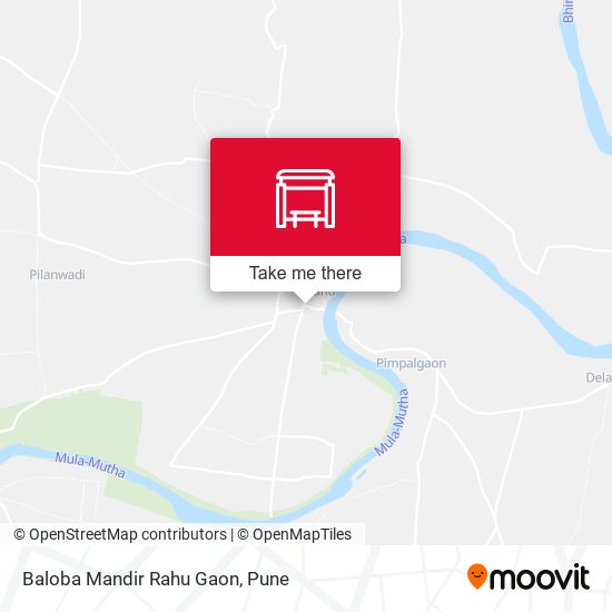 Baloba Mandir Rahu Gaon map