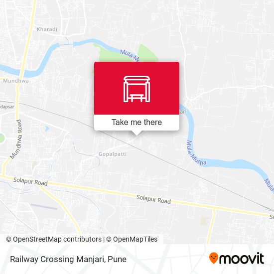 Railway Crossing Manjari map