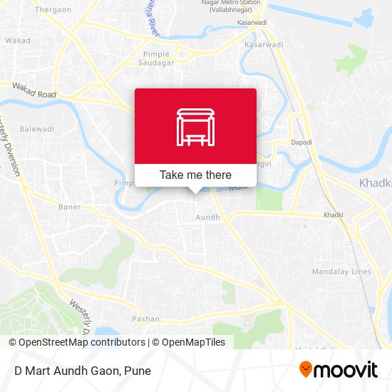 D Mart Aundh Gaon map