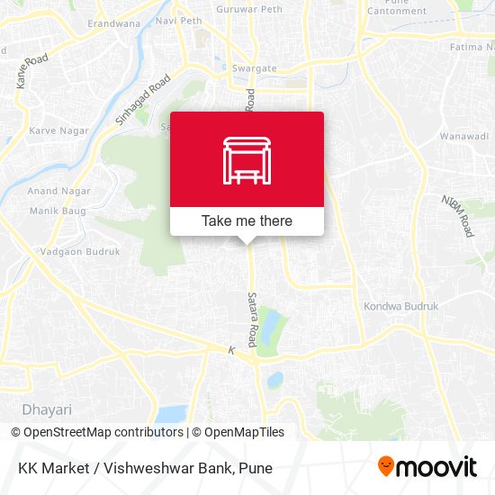 KK Market / Vishweshwar Bank map