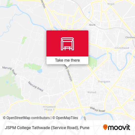 JSPM College Tathwade (Service Road) map