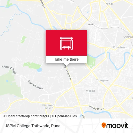 JSPM College Tathwade map