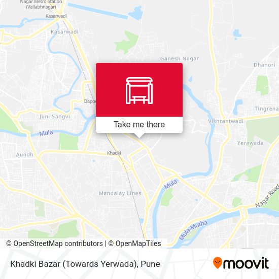 Khadki Bazar (Towards Yerwada) map